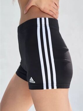 adidas Black Shorts with White 3-Stripes
